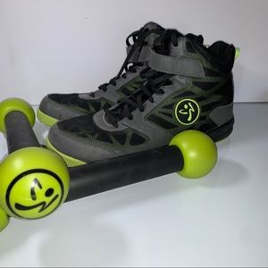 Black & Green Zumba Energy Rush High Top Shoes